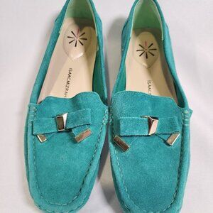 Isaac Mizrahi Live Imalia Teal Leather Women's Shoe Size 7